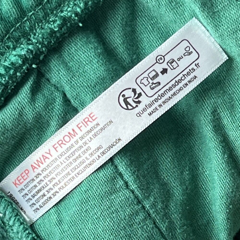 FP Movement Free People Sweatpants Green M Relaxed Barrel Leg Pleated Joggers - Picture 13 of 14